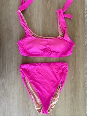 JCREW Hot Pink Two-Piece Bikini Set